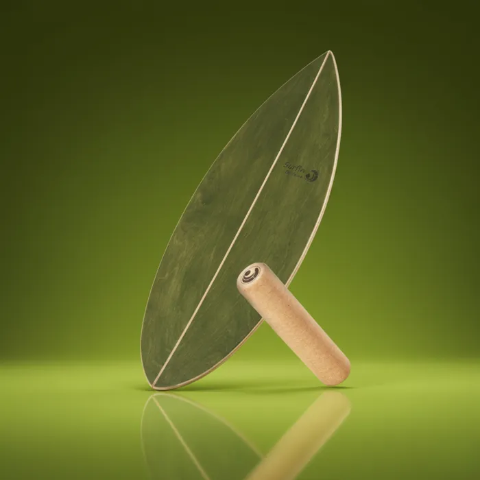 Balance Board auf Kork-Rolle